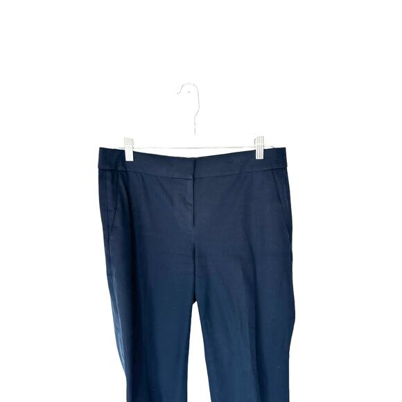 J.Crew Blue Business Office Career Cotton Blend Straight Leg Dress Pants Size 6‎ - Picture 3 of 11